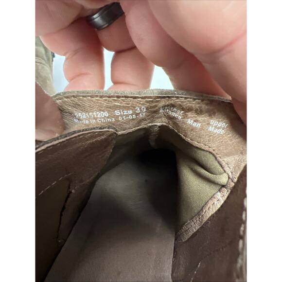 Dansko Womens Shirley Brown Leather Wedge Zip Ankle Boots Size 39 - Picture 7 of 9